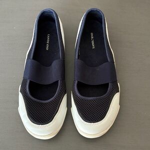 Lands' End Women's Navy and White Mesh Sneakers